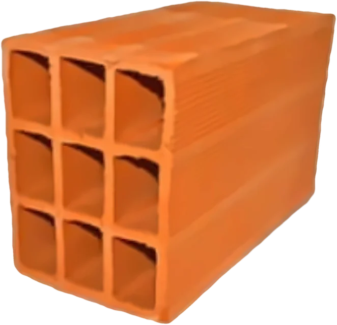 Bloque de arcilla de 15 × 20 × 30 cm, para paredes exteriores
